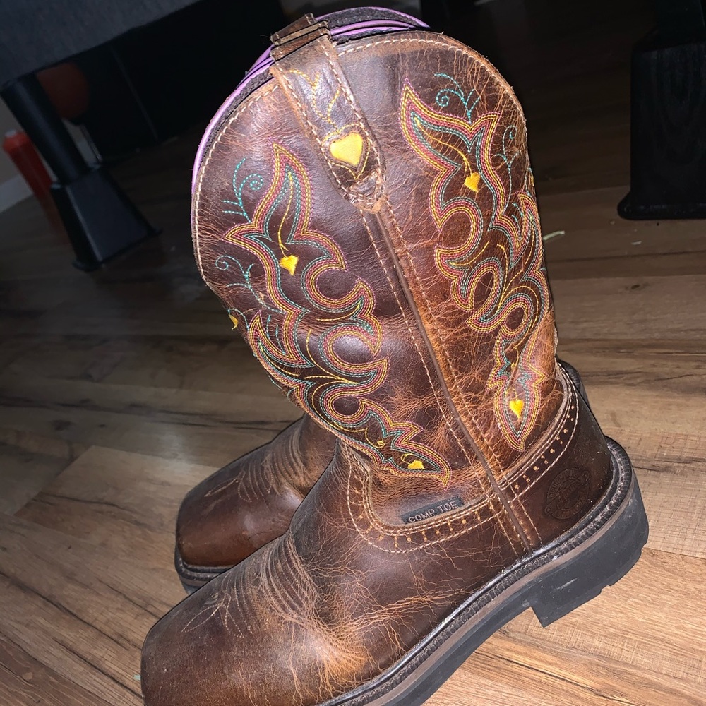 Steel toe Cowgirl boots